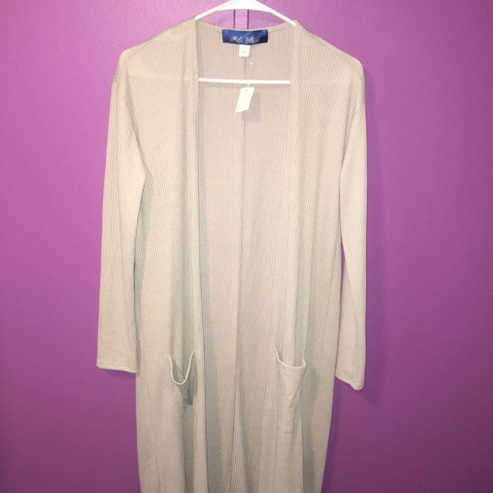 NWT Cream Colored Full Length Cardigan